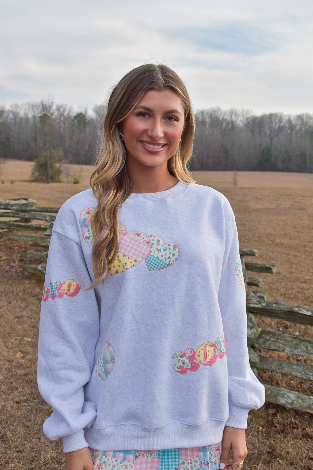 Sweetheart Patchwork Crewneck