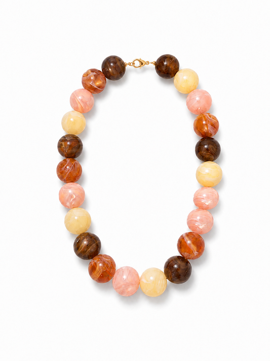 Autumn Swirl Beaded Necklace