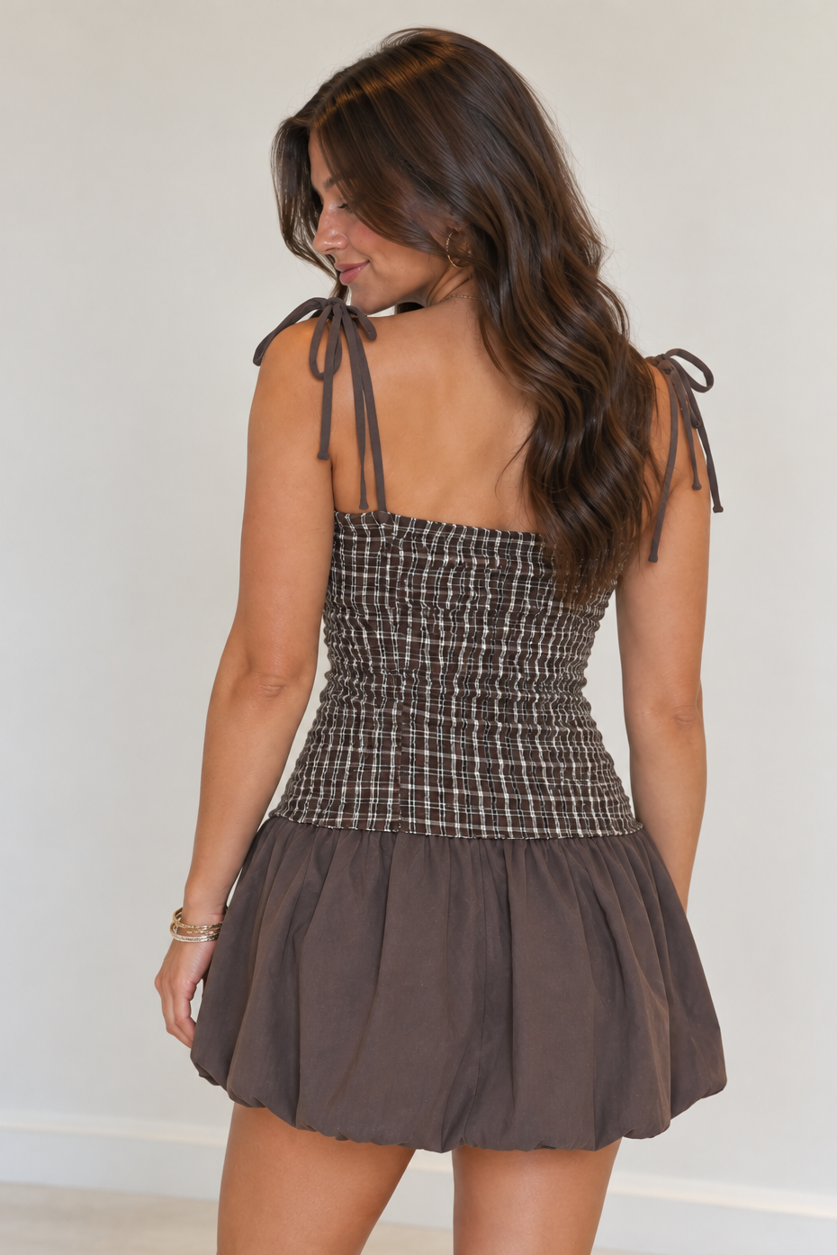 Chocolate Gingham Mini