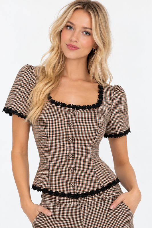 Chelsea Gingham Top