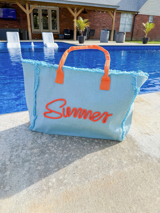 Blue Summer Tote