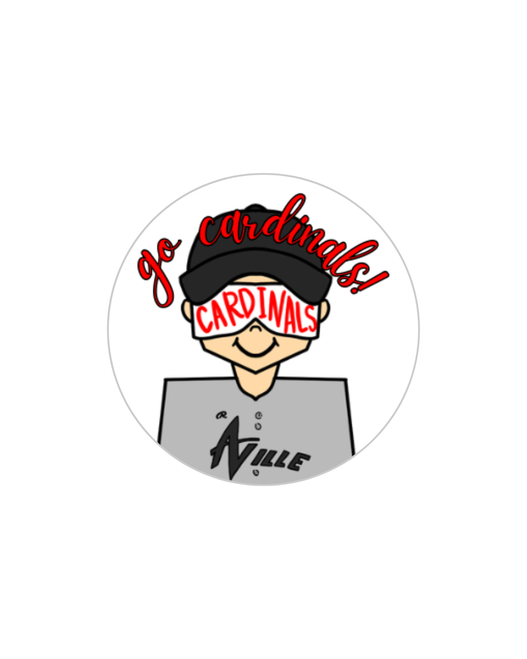 Cardinals Baseball Player Button