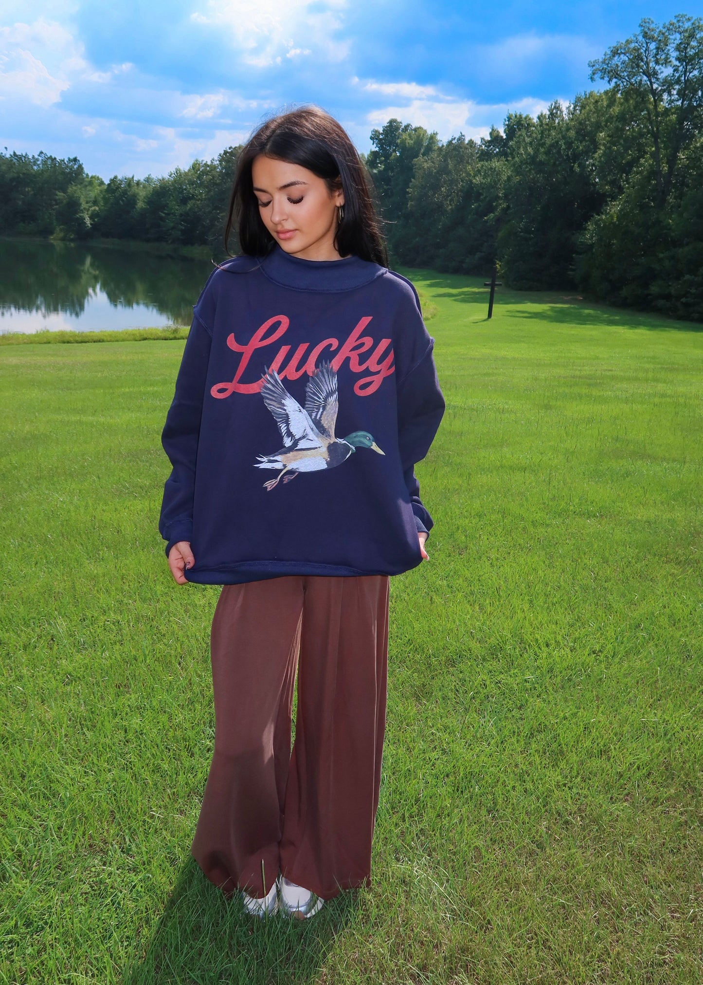 Lucky Duck Reversible Mockneck