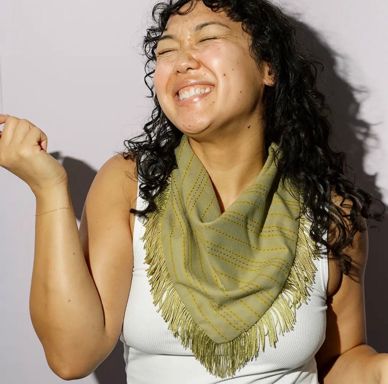 Sage Fringe Bandana