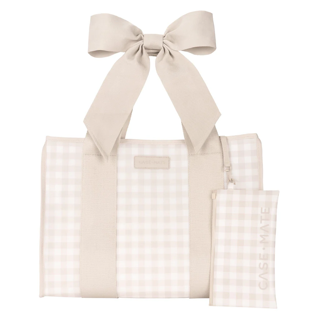 Case-Mate Latte Gingham Jelly Tote
