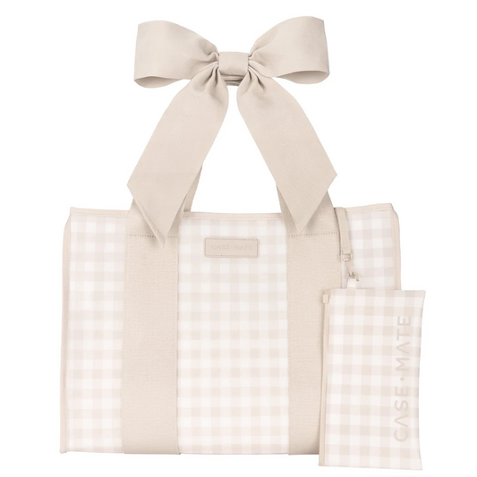 Case-Mate Latte Gingham Jelly Tote