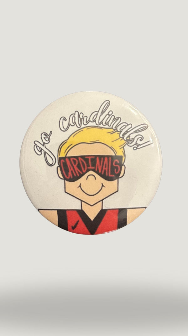 Cardinals Basketball Button