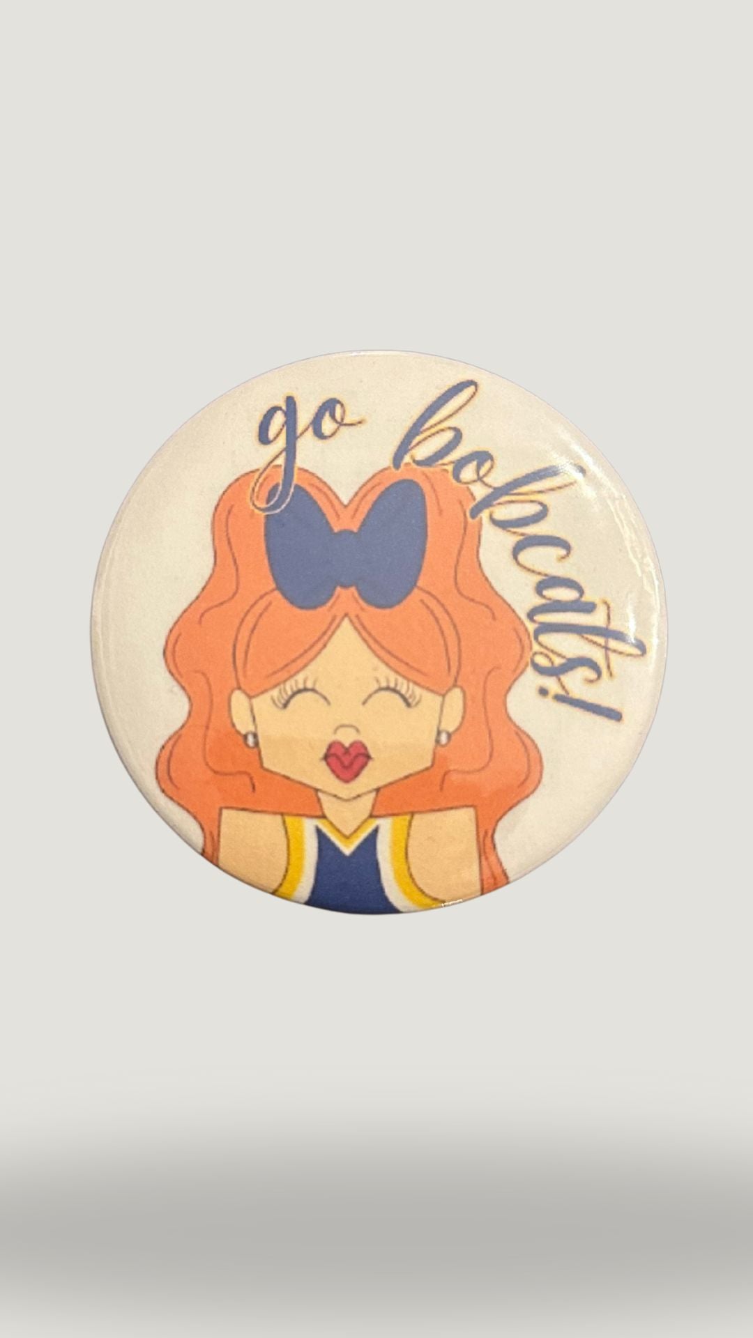 Bobcats Ginger Cheerleader Button
