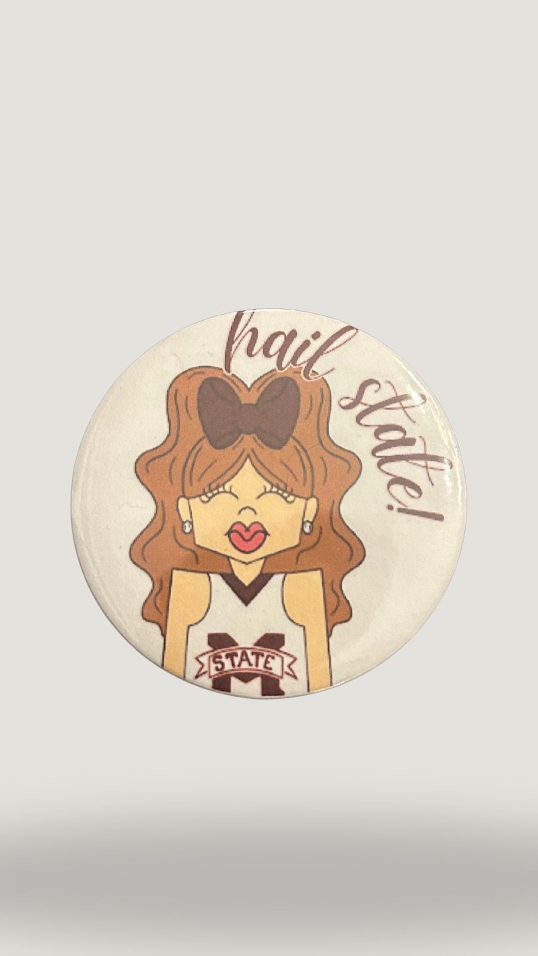 Mississippi State Cheerleader Button
