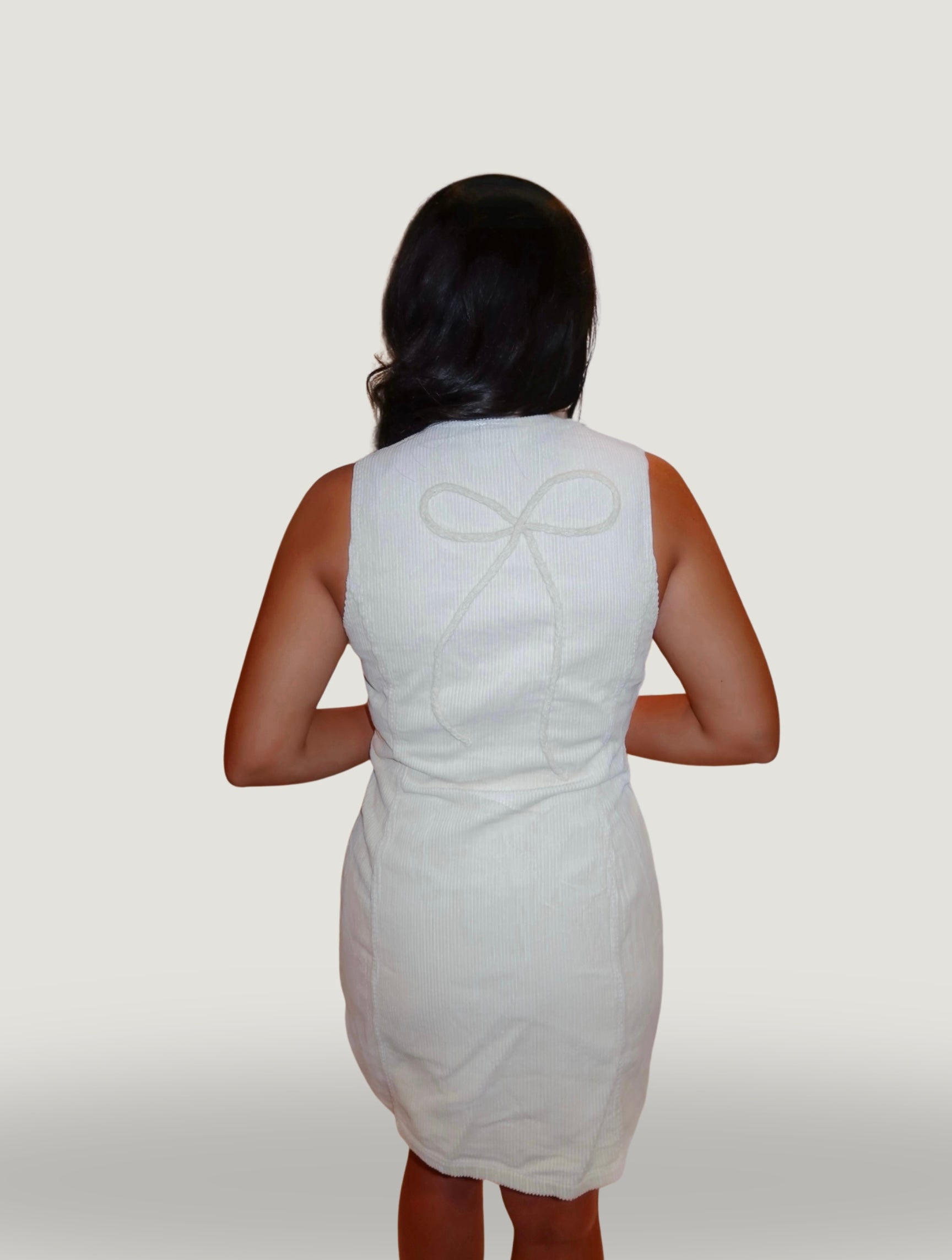 Bow Corduroy Dress