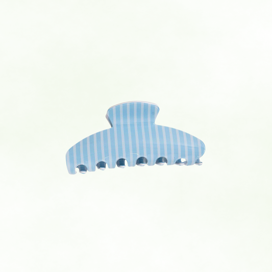 Chambray Stripe Claw Clip
