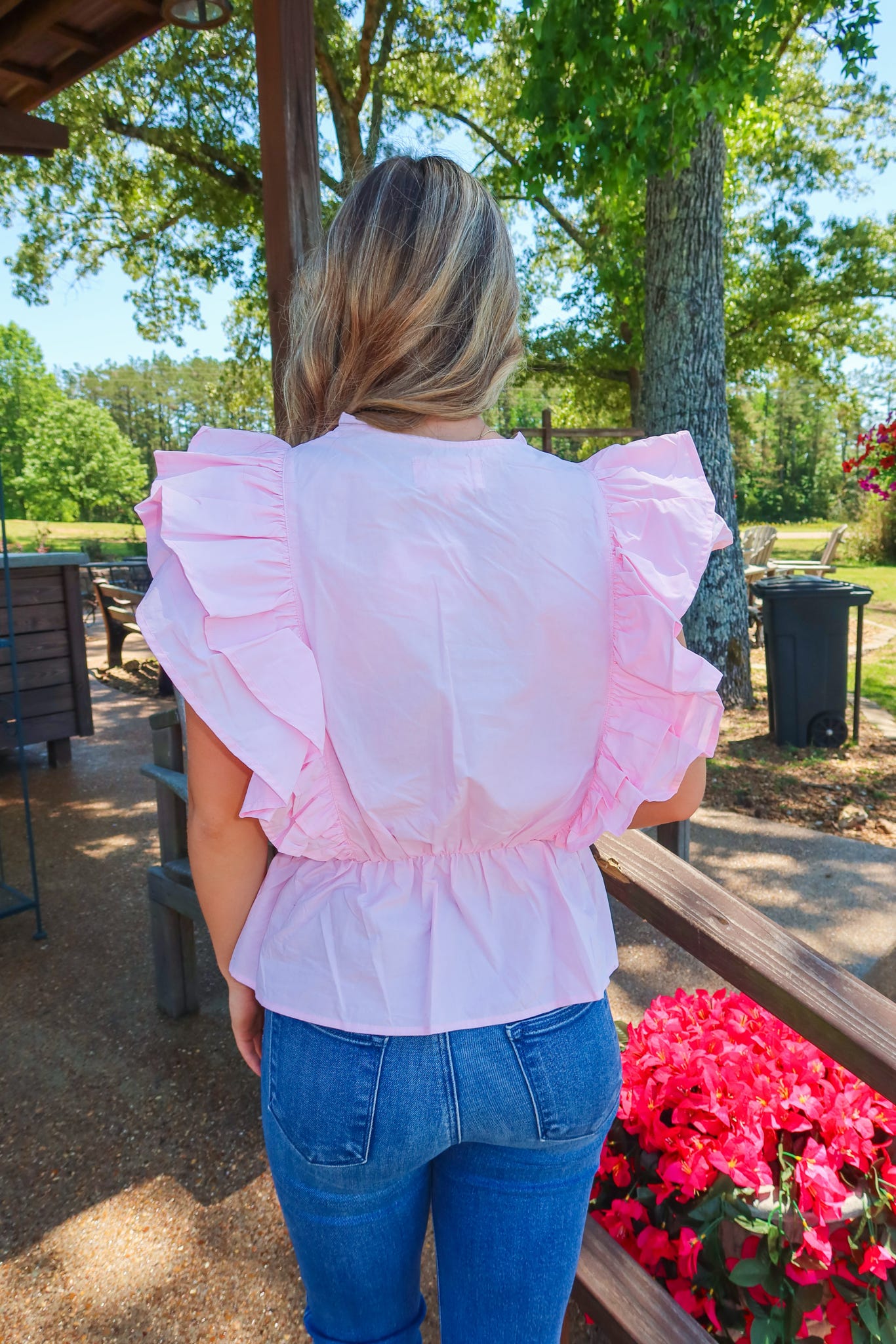 Blushing Ruffle Blouse
