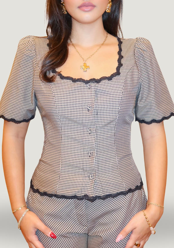 Chelsea Gingham Top