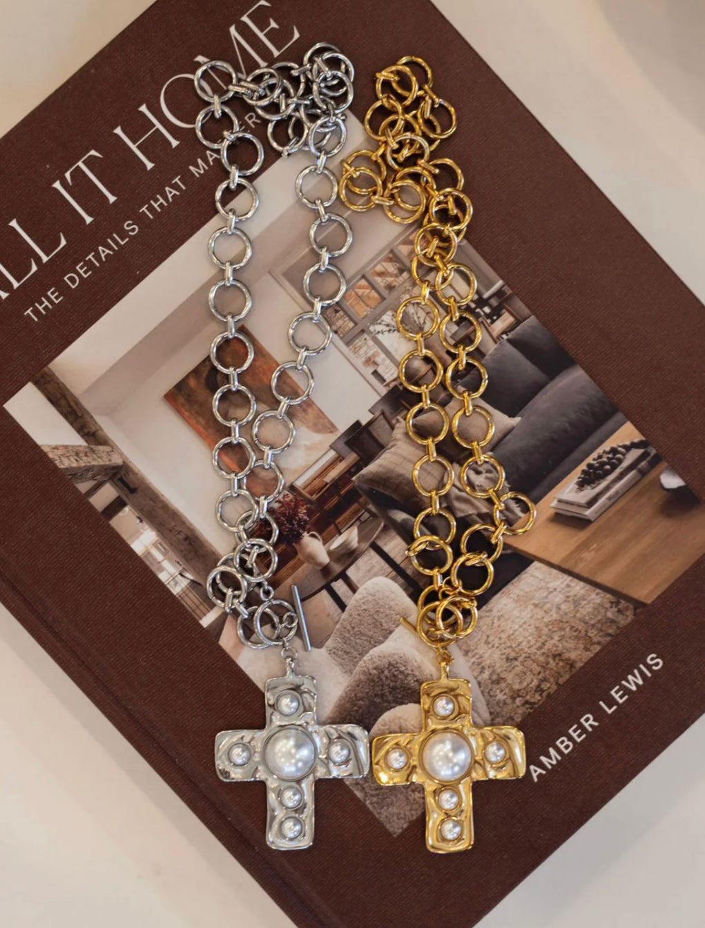 Pearl Cross Necklace