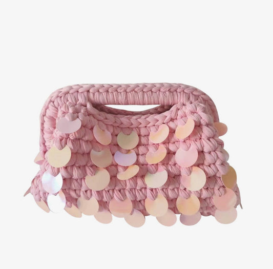 Pink Woven Bag