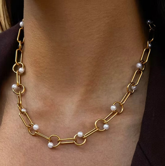 Linked In Gold Necklace