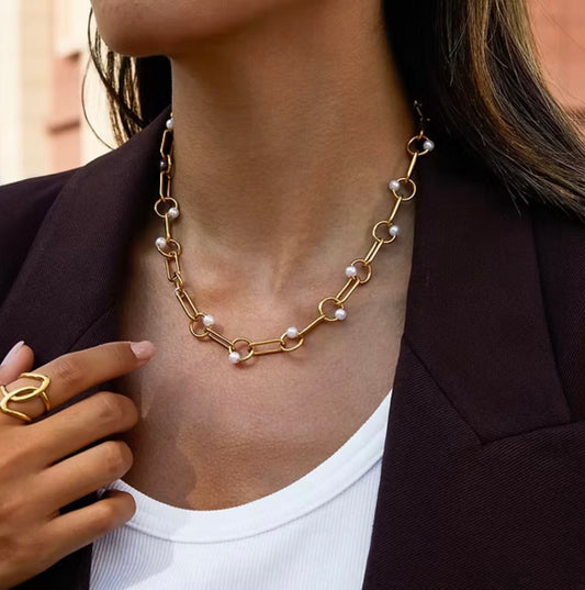Linked In Gold Necklace