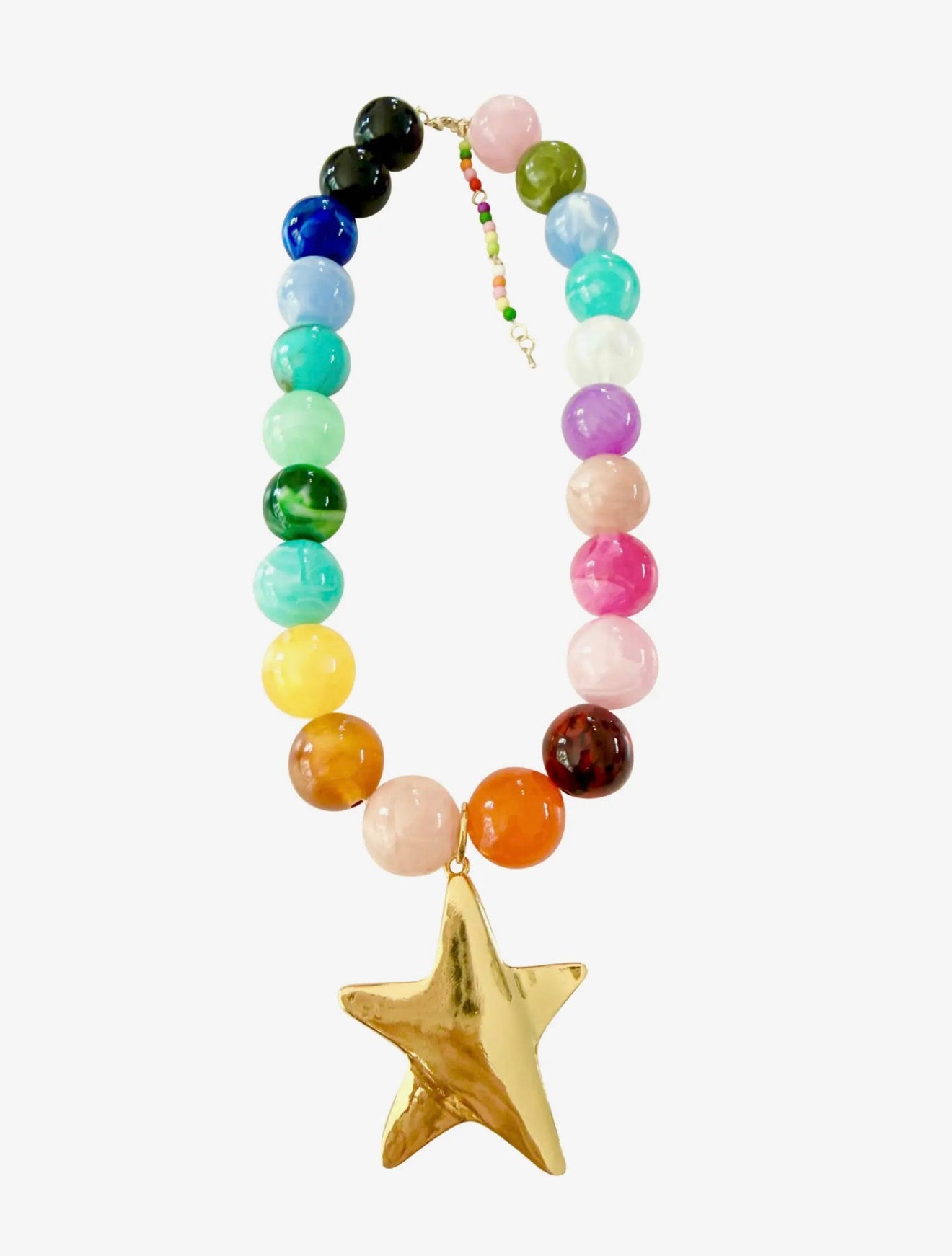 Multi Beaded Star Necklace