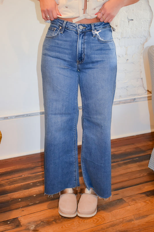 Wide Leg Just Black Denim Jeans