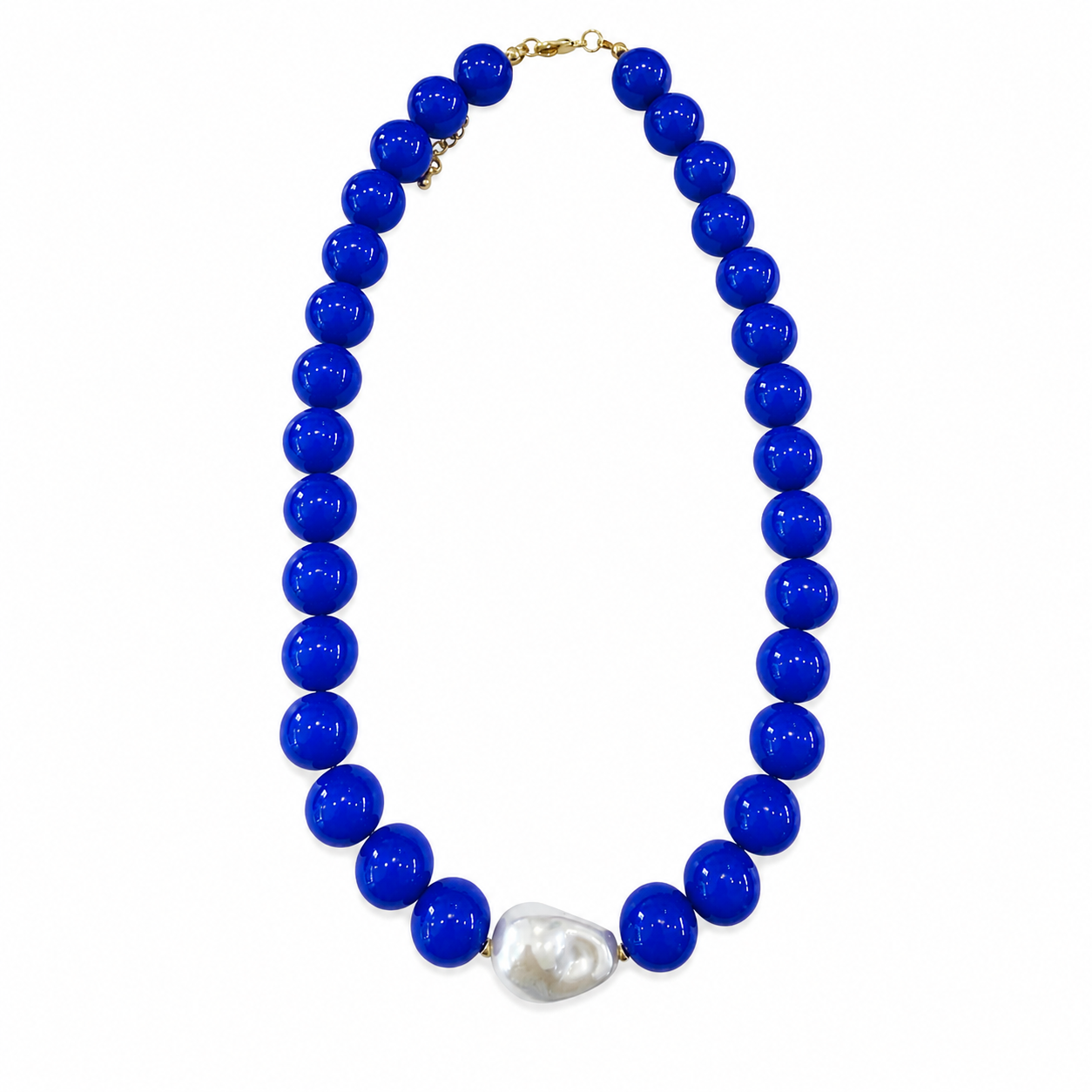 Kira Royal Blue Beaded Necklace