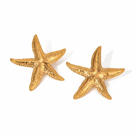 Aquamarine Starfish Earrings