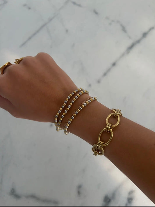 Two Toned Beaded Bracelet