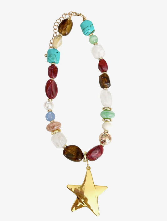 Reese Beaded Star Necklace