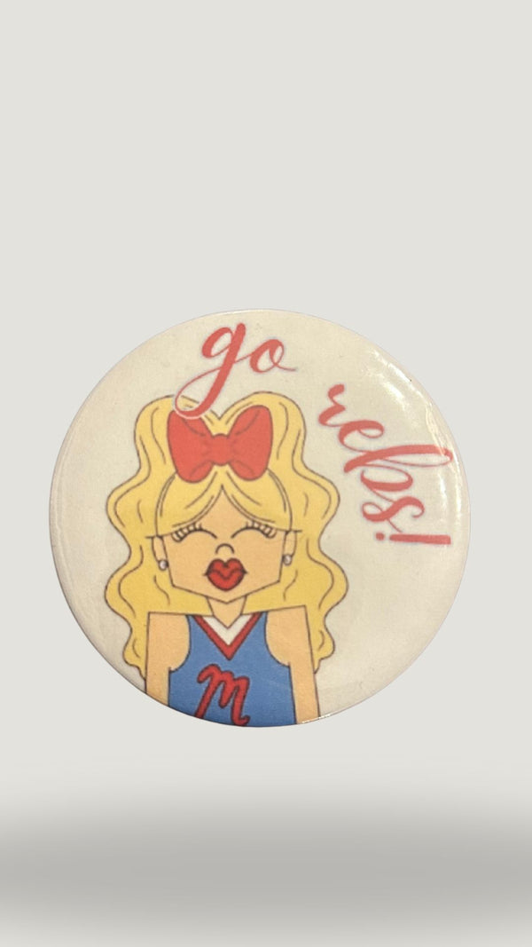 Rebels Cheerleader Button