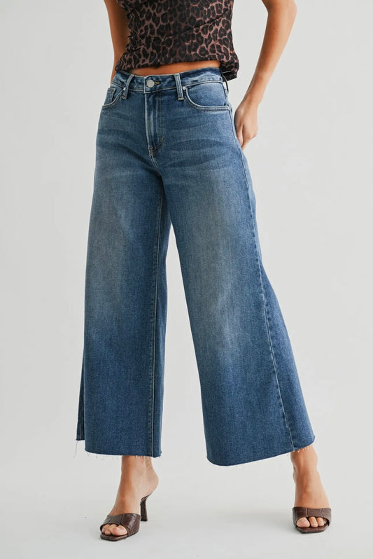 Wide Leg Just Black Denim Jeans