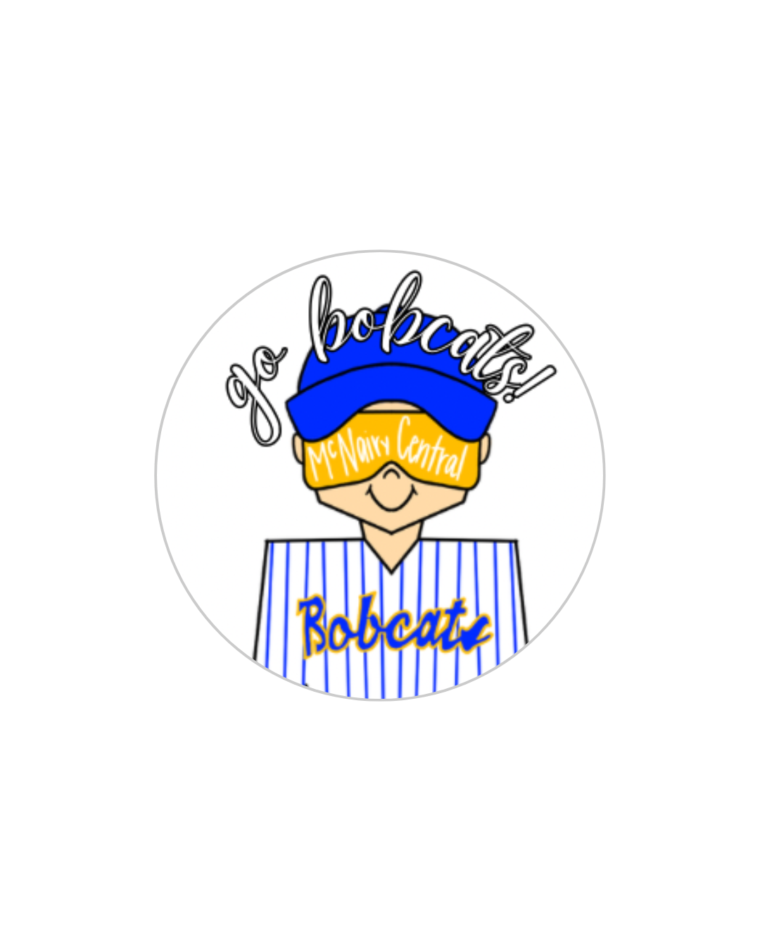 Bobcats Baseball Player Button