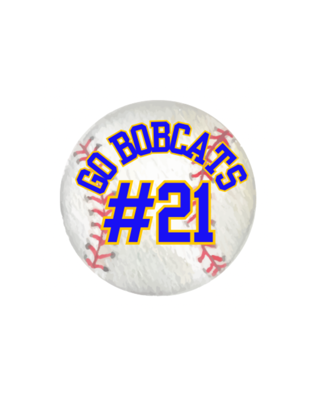 Bobcats Baseball Button