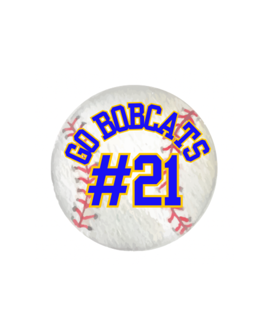 Bobcats Baseball Button