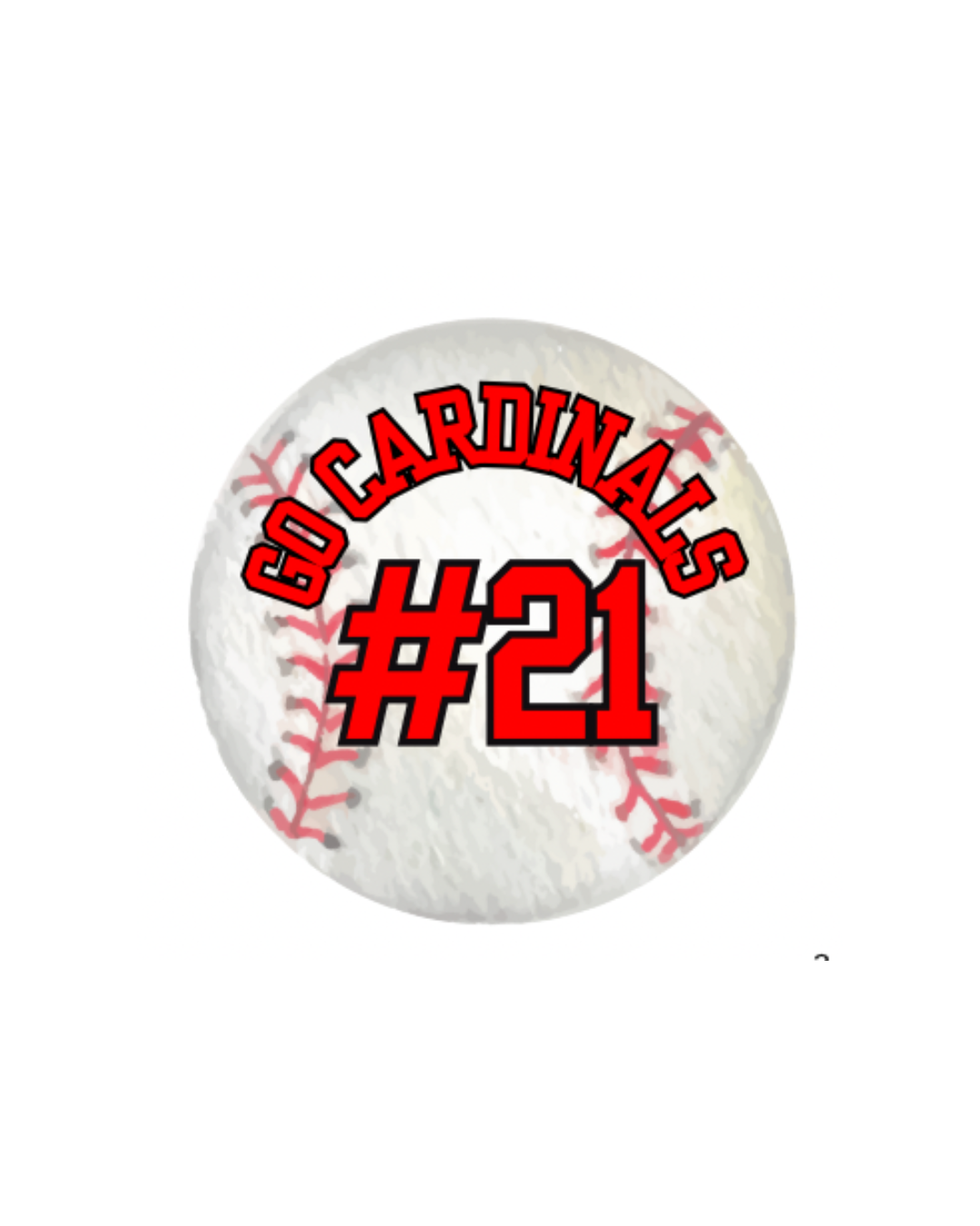 Cardinals Baseball Button