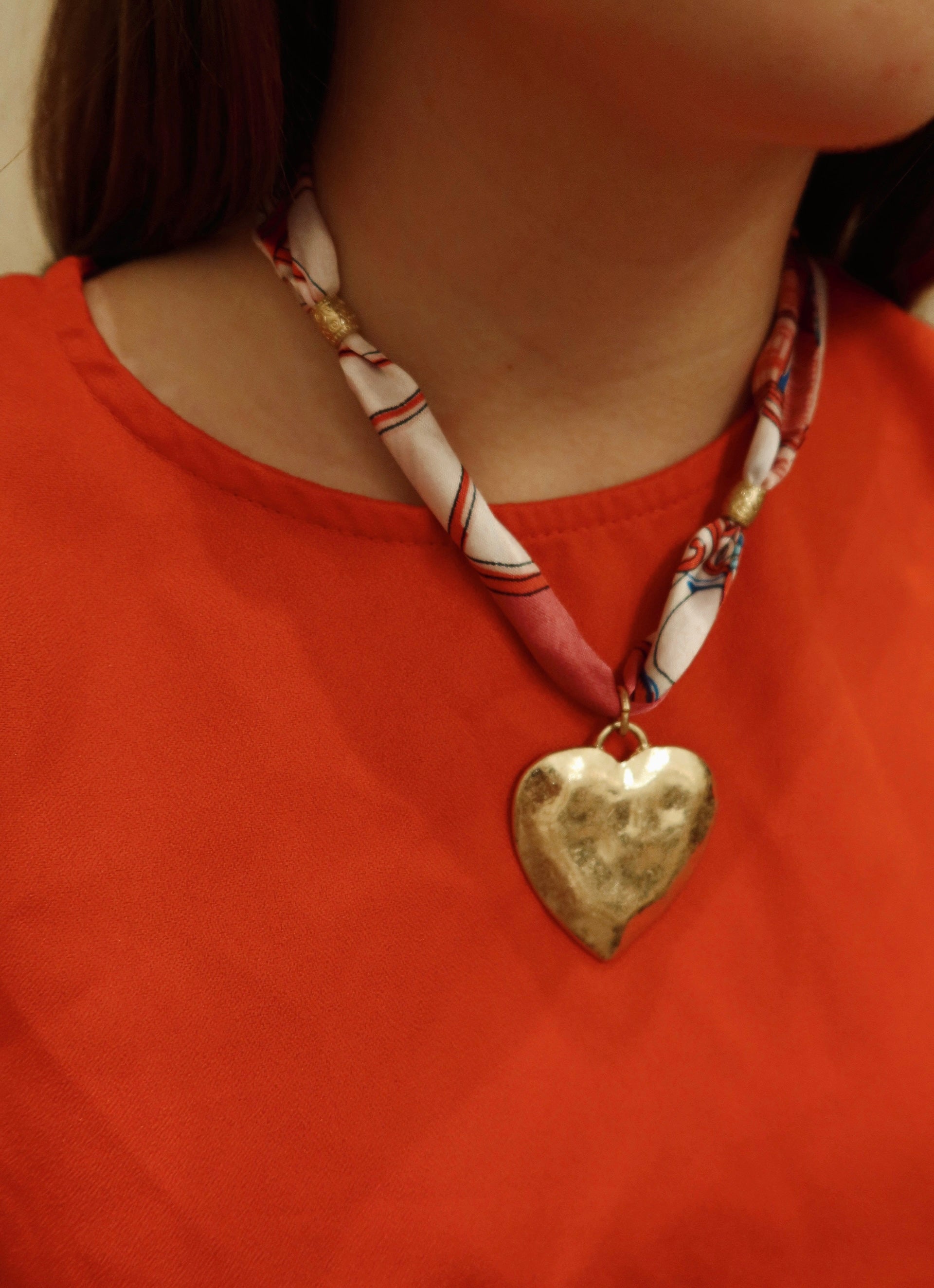Heart Scarf Necklace