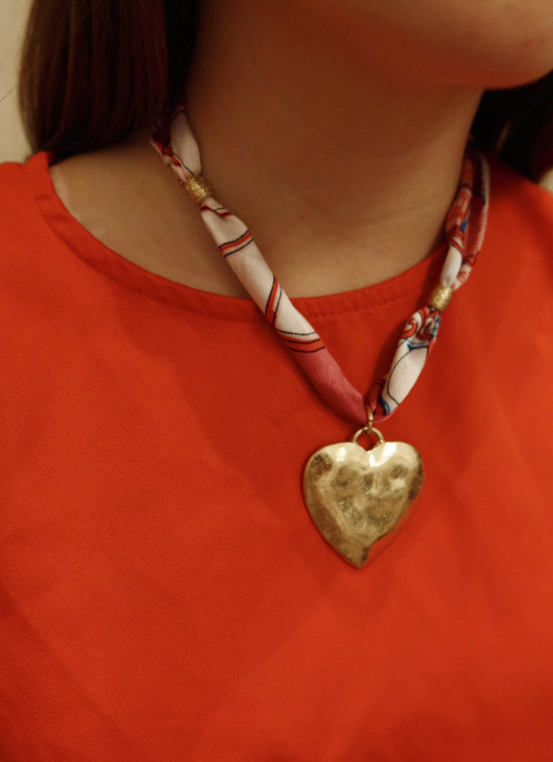 Heart Scarf Necklace